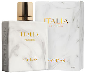 Rayhaan Italia woody-base-notes deliver a lasting, refined impression for evening occasions.