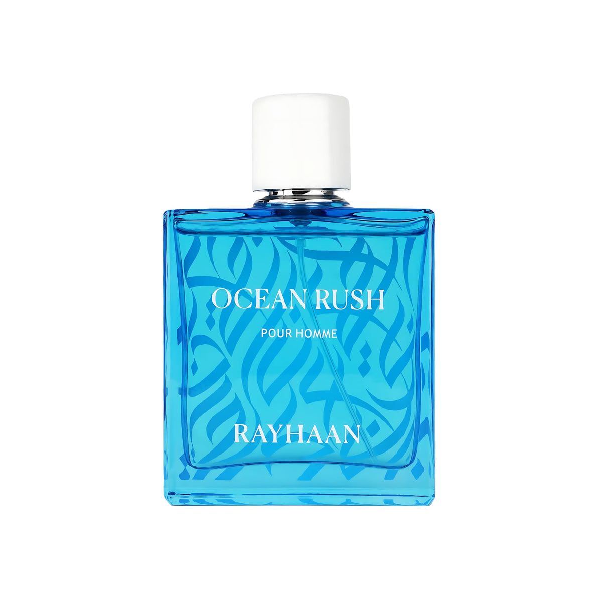 Rayhaan Ocean Rush bottle-front view for a fresh, energizing daily scent