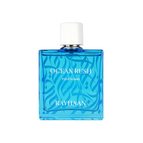 Rayhaan Ocean Rush bottle-front view for a fresh, energizing daily scent