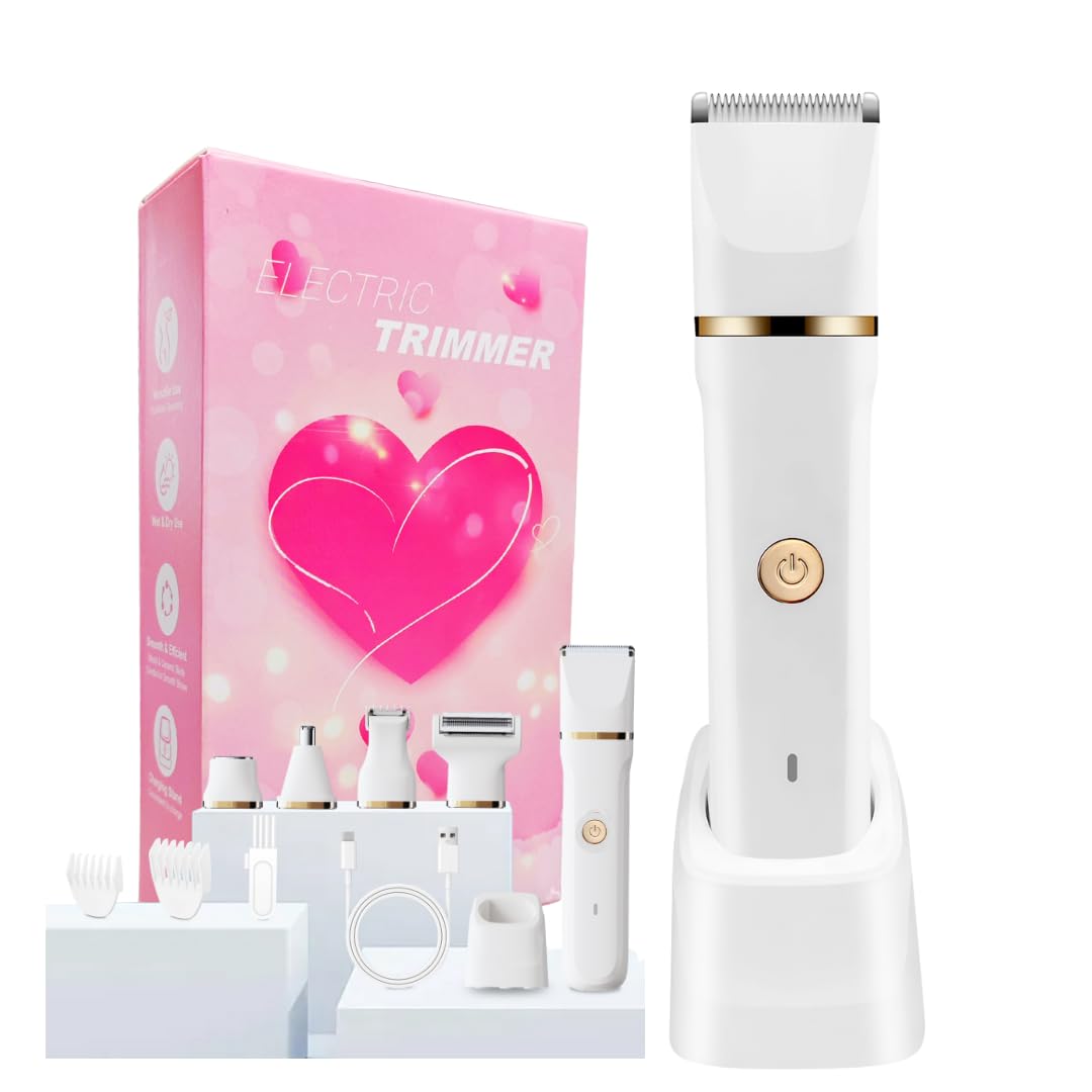 RaysDanc 5-in-1 bikini trimmer with versatile heads for facial, body, and bikini grooming