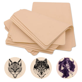 Rayyl tattoo skin practice 20pcs, 7.4x5.6 inch size, ideal for precise outlining practice.