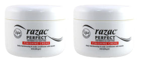 Razac Perfect For Perms Finish Creme bottle showing glossy, controlled permed waves for daily styling