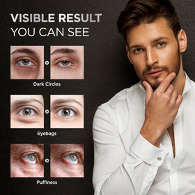 RAZONIX caffeine serum swatch showing potential brightening of the under-eye area