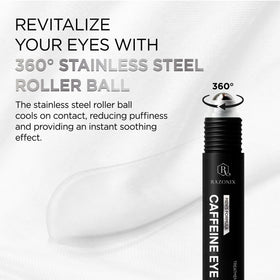 RAZONIX Eye Roller being applied to under-eye for a cooling massage