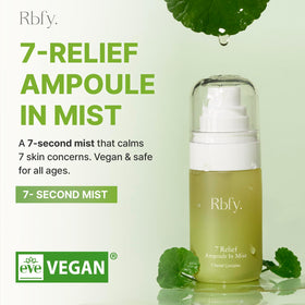 Close-up of Rbfy 7 Relief Ampoule In Mist spray nozzle
