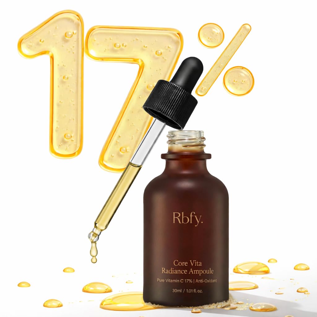 Rbfy Core Vita Radiance Ampoule bottle pour shows pore-clearing and brightening potential.