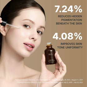 Rbfy Core Vita Radiance Ampoule swatch highlights lightweight texture and hydration.