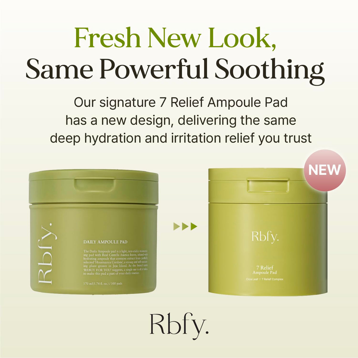 Rbfy Daily Ampoule Pad calms stressed skin with a gentle blend