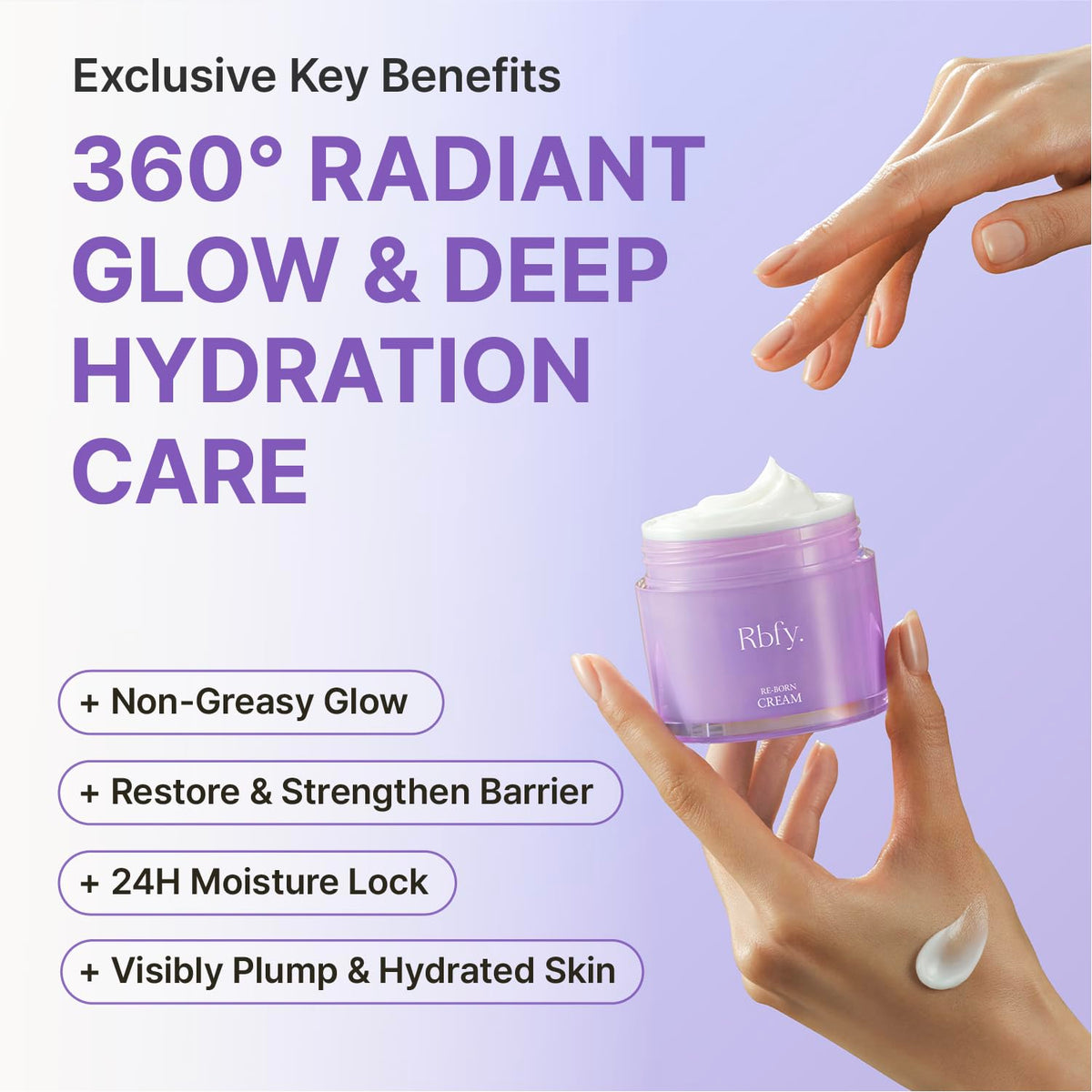 Nighttime skincare routine shot implying overnight plumping.