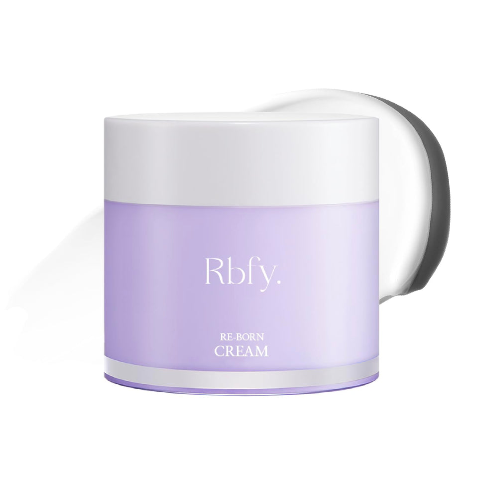 Rbfy Re-Born Cream bottle for daily hydration and radiant skin.