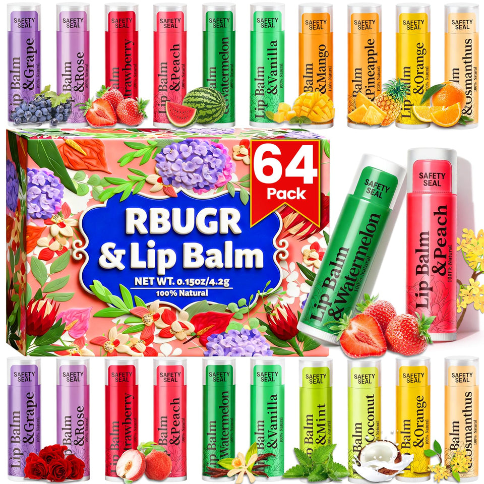 RBUGR lip balm rose: coconut oil hydration for smooth lips