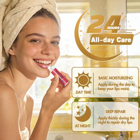 RBUGR orange flavor lip balm brightens lips and locks in moisture