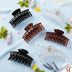RC ROCHE ORNAMENT color-variety set in clear brown and black versatile for outfits.