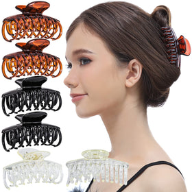 RC ROCHE ORNAMENT double claw clip pack secures daily hairstyles with a non-slip grip.
