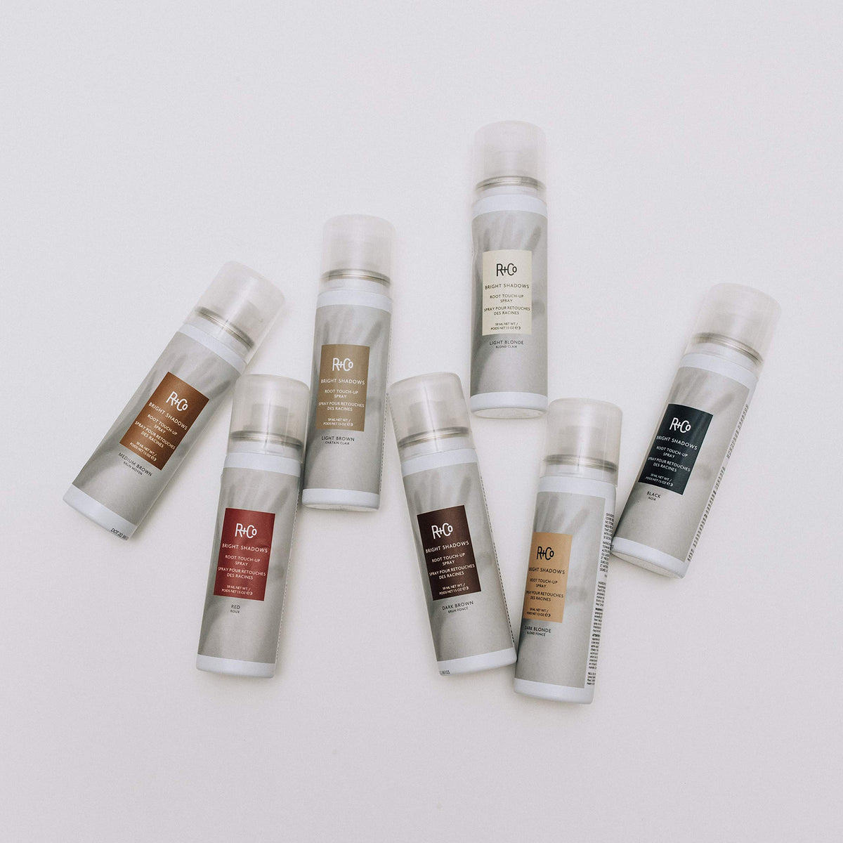 R+Co Bright Shadows tapioca starch enhances texture for seamless blending.