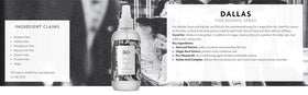 R+Co Dallas Thickening Spray bottle on bathroom counter for easy styling.
