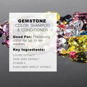 R+Co Gemstone Color Conditioner travel bottle providing vibrant color and frizz control.
