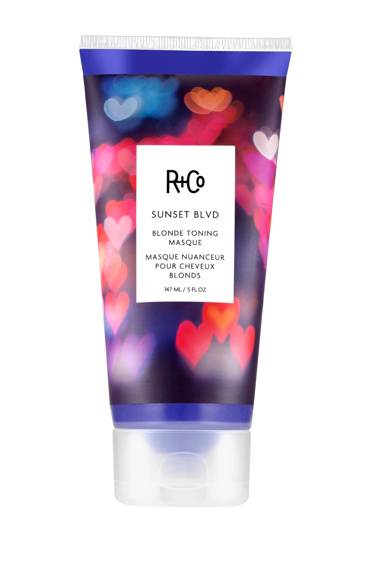 R+Co Sunset Blvd bottle closeup for violet-toning brassiness control