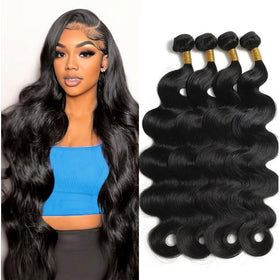 rdddne 12A body wave 18 inch bundle close-up showing natural shine and softness.