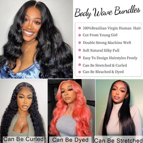 rdddne 12A body wave bundle weft close-up showcasing durable double-machine weave.
