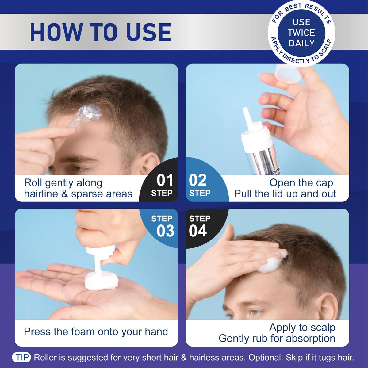 RDVHDLW beard growth foam use for facial hair enhancement