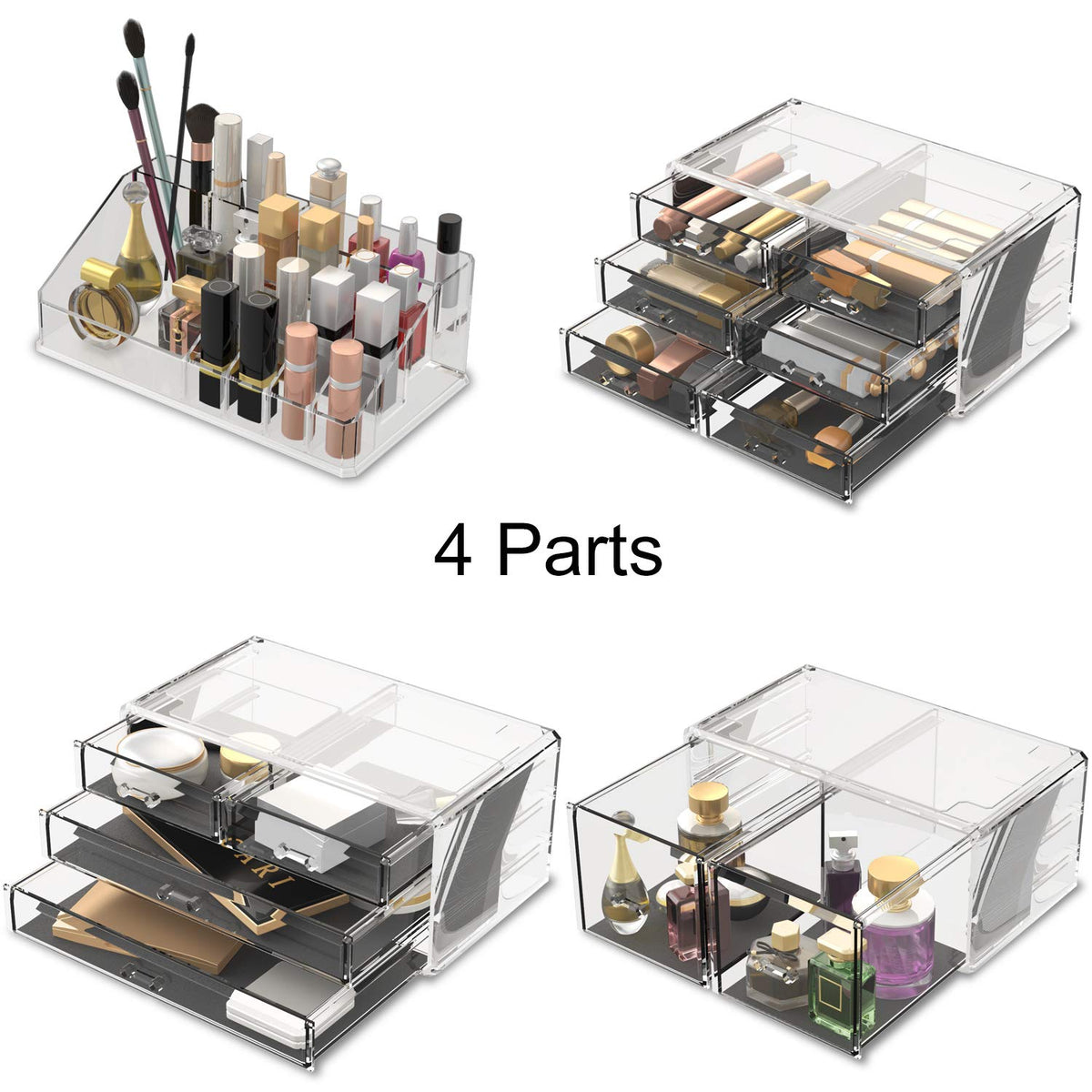 READAEER makeup organizer mesh liner protects jewelry and keeps items in place.