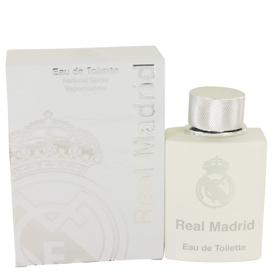 Real Madrid Special Edition fragrance bottle highlights premium design for evening wear.