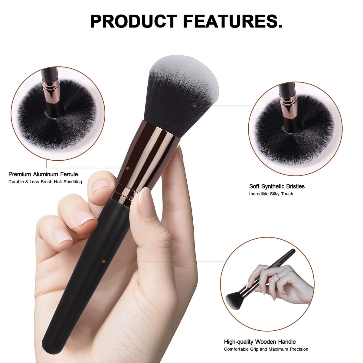 Real Perfection eyeshadow blending brush blends color softly