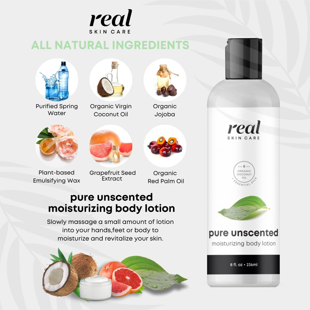 Real Skin Care Body Lotion suitable for family use during daily care.