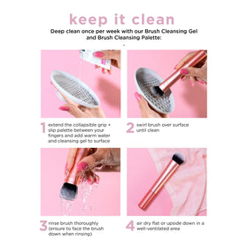 Real Techniques branding on packaging signaling professional-grade results