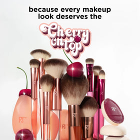 Real Techniques travel-friendly brush set with protective covers.