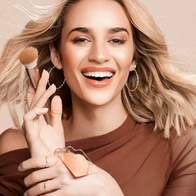 Real Techniques Nothing But You kit shown on vanity for a flawless base look.
