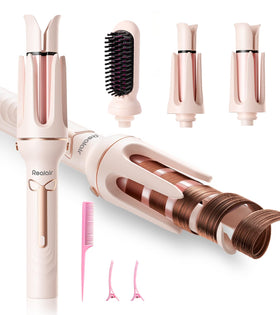 Realair Auto Hair Curler with 1-inch barrel for tight curls and long-lasting bounce.