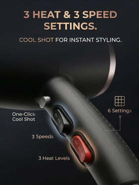 Realair dryer shows a long 2.5m cord for easy movement