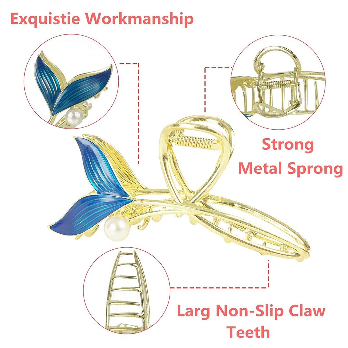 REALHUNLEE lily pattern clip blends subtle elegance with secure grip