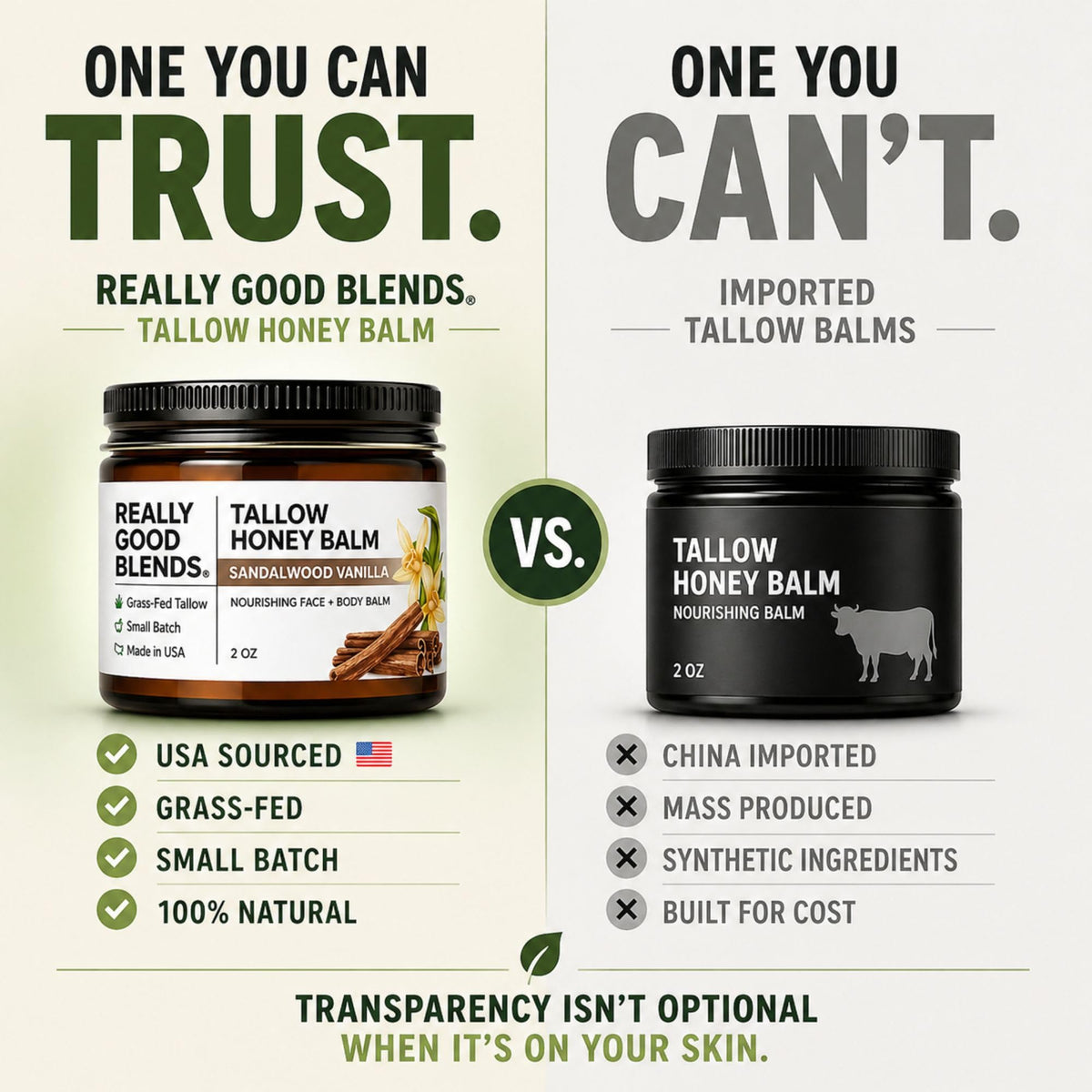 Really Good Blends Tallow Honey Balm applied to elbow area for moisture and comfort