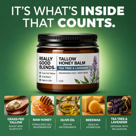 Tea tree and lavender aroma from Really Good Blends balm