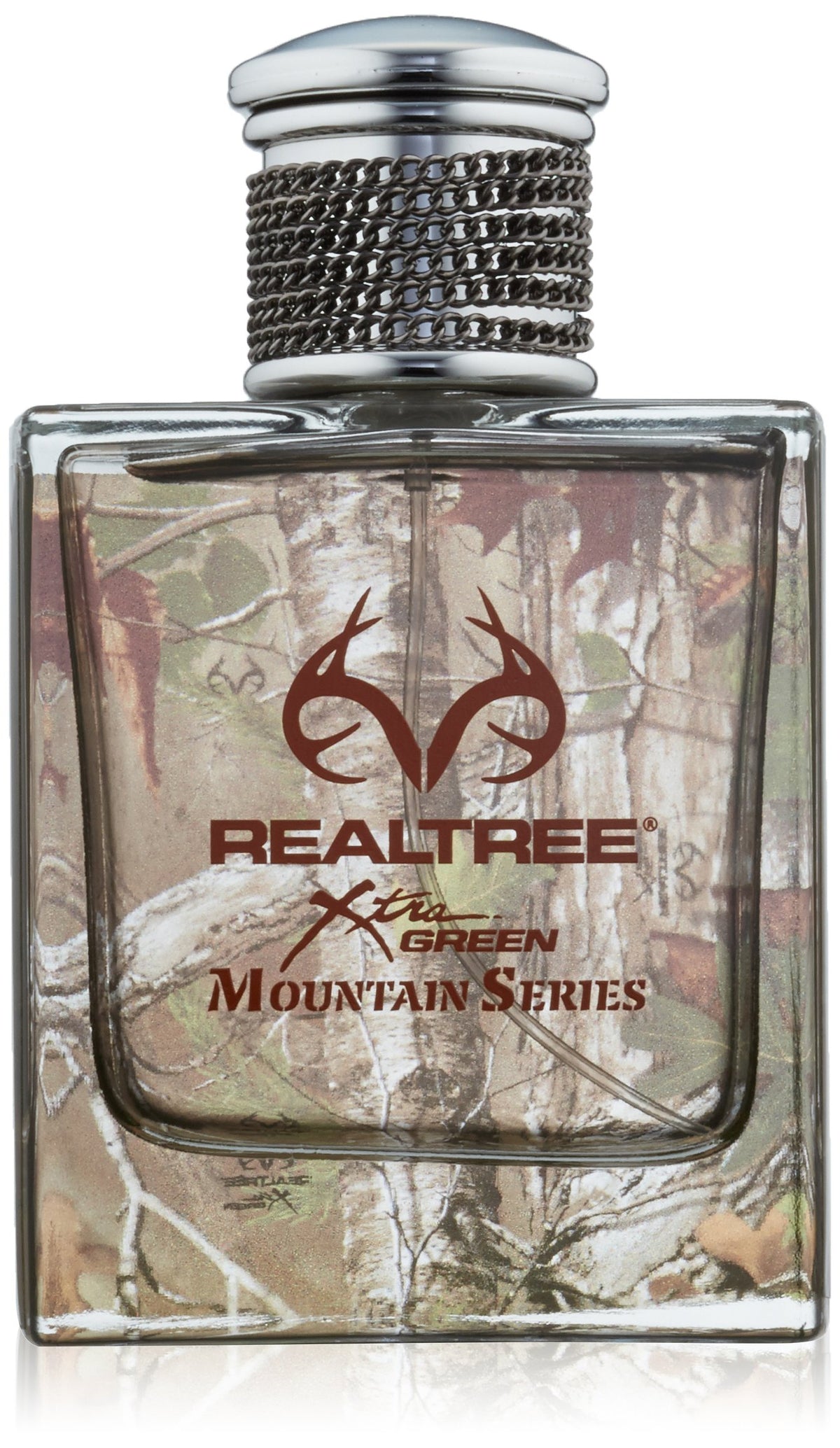 Realtree Mountain Series for Him EDT spray bottle, long-lasting scent for daily wear.