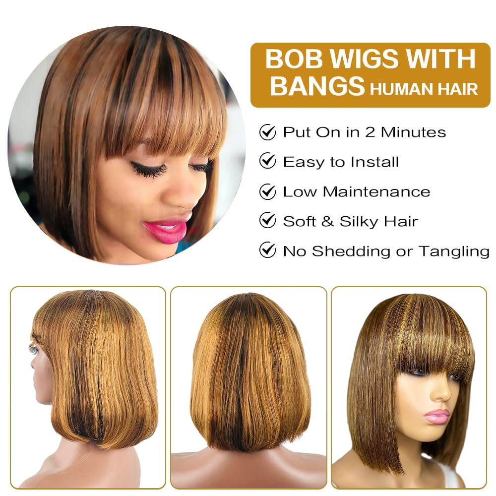 Rebasar Brazilian virgin human hair bob wig featuring soft texture and authentic feel.