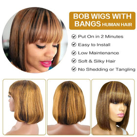 Rebasar Brazilian virgin human hair bob wig featuring soft texture and authentic feel.