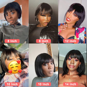 Rebasar natural black color wig for daily styling and ready-to-wear look
