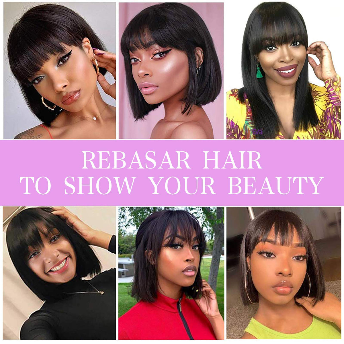 Rebasar wig cap included for quick, comfortable wear