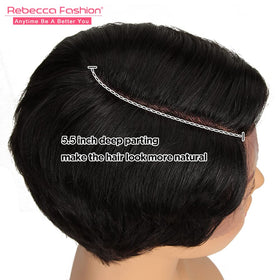 Rebecca Fashion glueless cap with adjustable straps for secure wear