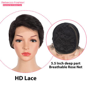 Rebecca Fashion hd lace front wig with natural hairline detail
