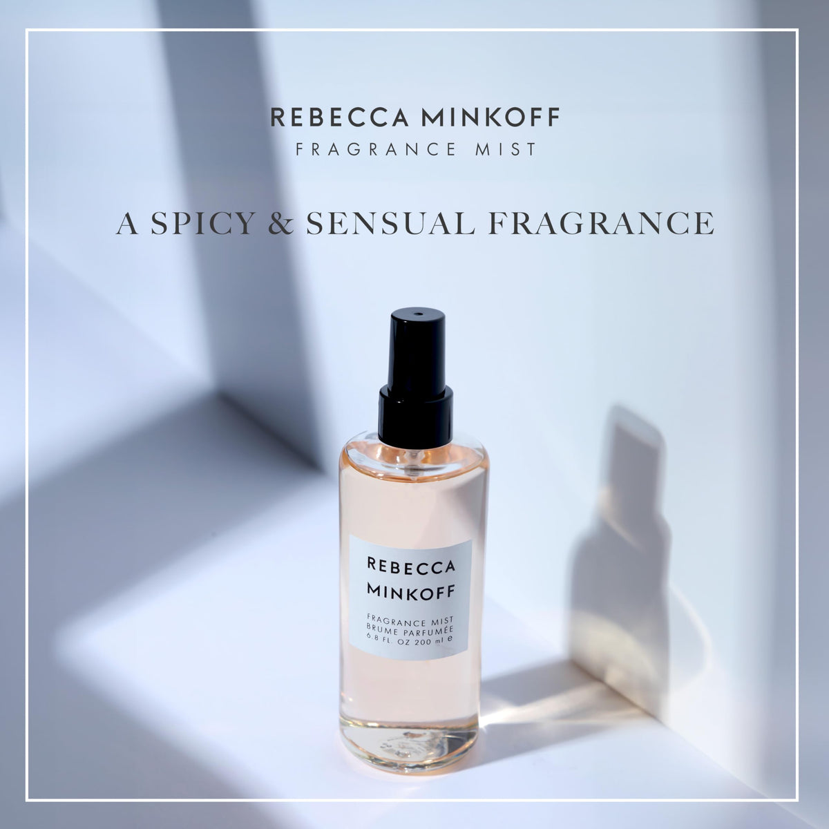 Rebecca Minkoff body spray heart notes of tobacco and jasmine add warmth.