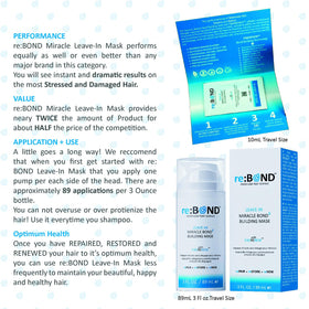 RE:BOND before-and-after view demonstrates improved hair health after treatment