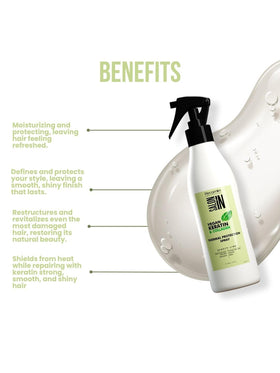 Recamier Salon In spray-mist shields hair from heat during blow-drying.