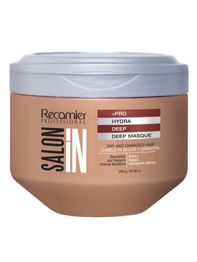Recamier Salon In Hydra Repair Mask packaging highlights deep hydration and premium care