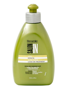 Recamier Salon In Keratin Ultra Force Leave-In bottle with strong frizz control.