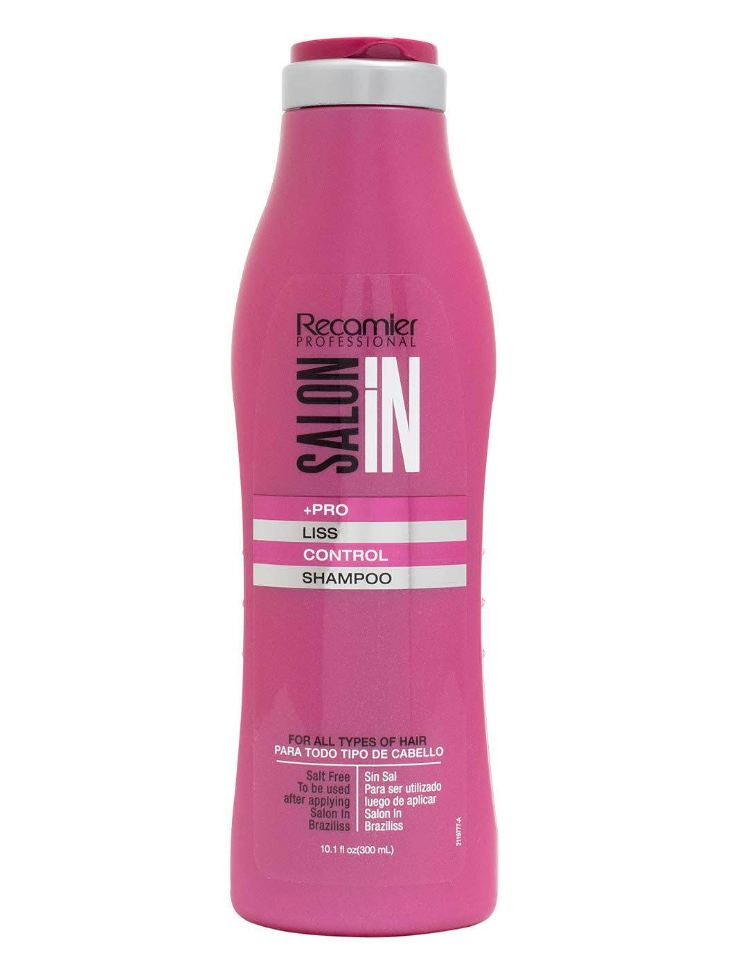Recamier Salon In Liss Control hair silk-texture close-up, smooth feel.